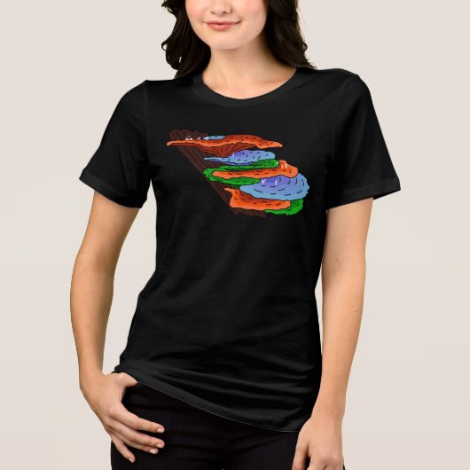 棚状のキノコのゴルフ トライブレンドTシャツ (正面)