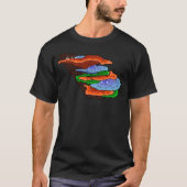 棚状キノコのゴルフ Tシャツ (正面)