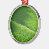 棚田の田んぼ日本 メタルオーナメント (左)