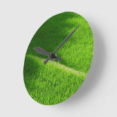 棚田の田んぼ日本 ラウンド壁時計 (傾斜)