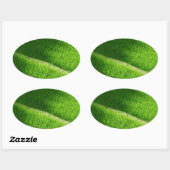 棚田の田んぼ日本 楕円形シール (シート)