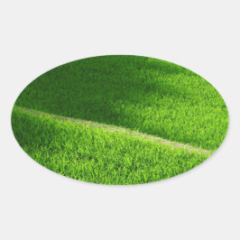 棚田の田んぼ日本 楕円形シール