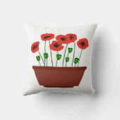棚田プランターの赤いケシ クッション (裏面)