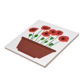 棚田プランターの赤いケシ タイル (側面)