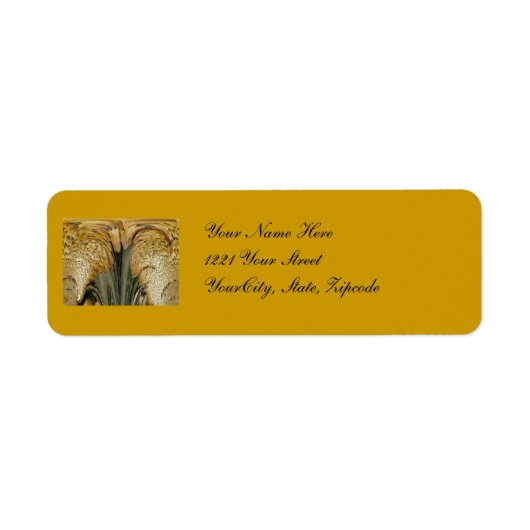 棚菌抽象芸術住所 シール (正面)