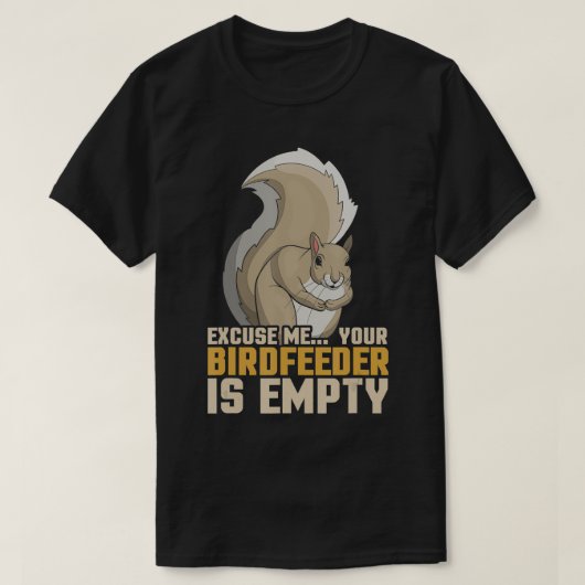 森おもしろい動物の贈り物リス Tシャツ (デザイン正面)