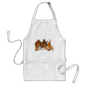 森おもしろい動物 スタンダードエプロン (正面)
