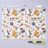 森お洒落のキノコの水色 薄葉紙 (クラフト)