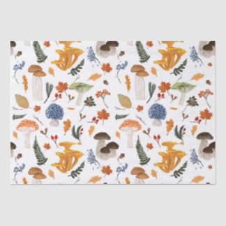 森お洒落のキノコの水色 薄葉紙