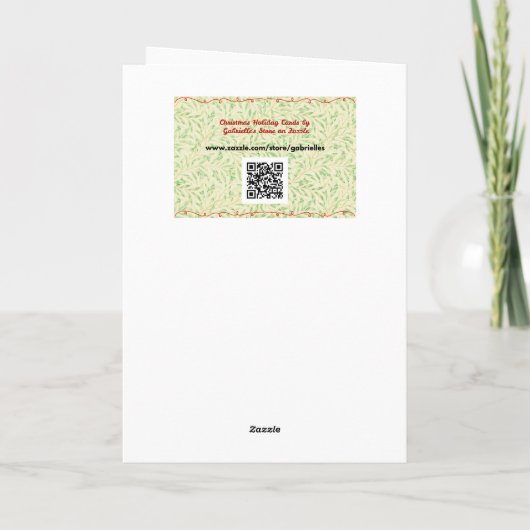 森お洒落のクリスマスデコレーションの木 カード (裏面)