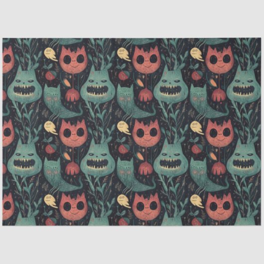 森お洒落のハロウィン幽霊のよく出るモンスター 薄葉紙 (正面)