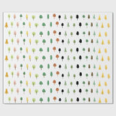 森お洒落のミニマリストツリーパターン ラッピングペーパー (フラット)