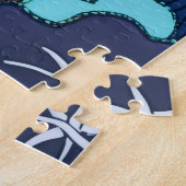 森お洒落の中のムース ジグソーパズル (側面)