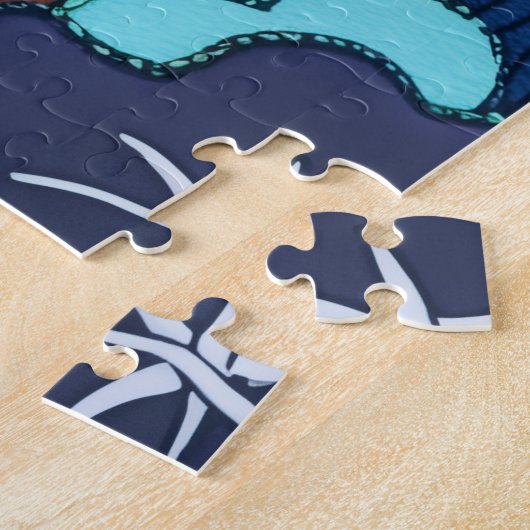 森お洒落の中のムース ジグソーパズル (側面)