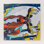 森お洒落の中のムース ジグソーパズル (横)