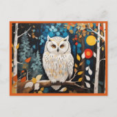 森お洒落の中の白いカラフルウ鮮やかル ポストカード (正面)