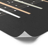 森お洒落の中の象の家族と赤い太陽 ポスター (角)