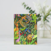 森お洒落の動物のポストカード ポストカード (スタンド正面)