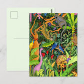 森お洒落の動物のポストカード ポストカード (正面/裏面)