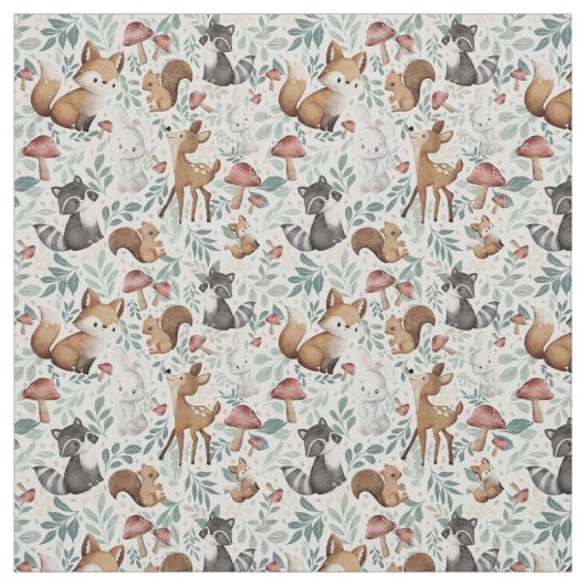 森お洒落の森の友だち ファブリック (見本)