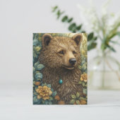 森お洒落の熊 ポストカード (スタンド正面)