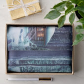 森お洒落の素朴小さな丸太小屋 薄葉紙 (ギフト)