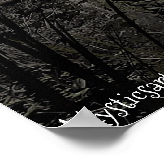 森お洒落の芸術で魔法のボールを持つ妖精 ポスター (角)