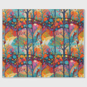 森お洒落の鳥 ラッピングペーパー (フラット)