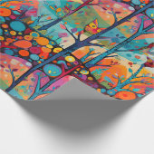 森お洒落の鳥 ラッピングペーパー (角)