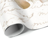 森お洒落キノコのヴィンテージ文字の切り離し ラッピングペーパー (ロールコーナー)