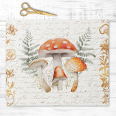 森お洒落キノコのヴィンテージ文字の切り離し ラッピングペーパー