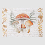 森お洒落キノコのヴィンテージ文字の切り離し 薄葉紙 (正面)