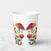 森お洒落キノコ赤ちゃんシャワー 紙コップ (右)