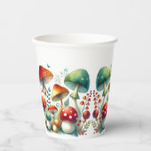 森お洒落キノコ赤ちゃんシャワー 紙コップ (正面)