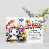 森お洒落ファンタジー赤ちゃんシャワー 招待状 (スタンド正面)