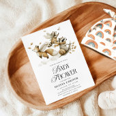 森お洒落動物の赤ちゃんシャワー 招待状