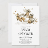 森お洒落動物の赤ちゃんシャワー 招待状 (正面)