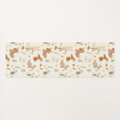 森お洒落林の動物の緑のパターン ヨガマット (裏面(横))