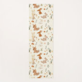 森お洒落林の動物の緑のパターン ヨガマット (正面)