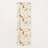 森お洒落林の動物の緑のパターン ヨガマット (裏面)