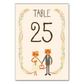 森お洒落猫の結婚食卓 テーブルナンバー (裏面)