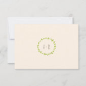 森お洒落猫（クリーム）ウェディングRSVP 出欠カード (裏面)