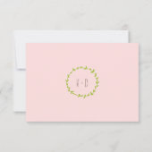 森お洒落猫(赤面)ウェディングRSVP 出欠カード (裏面)