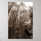 森からの城の眺め ポスター (正面)