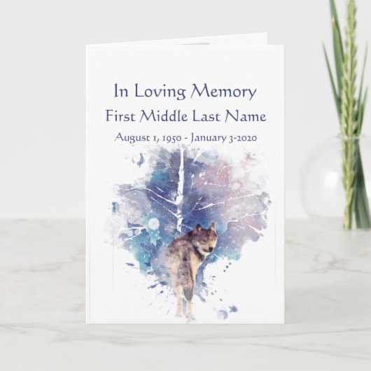 森から振り返るオオカミ葬式プログラム プログラム (正面)