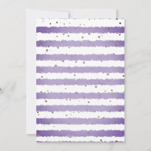 森かわいい動物の水の色ベビーガールシャワー 招待状 (裏面)