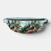 森かわいらしのピーコックスAIプリントカットソーバッグ ファニーパック (レイダウン)