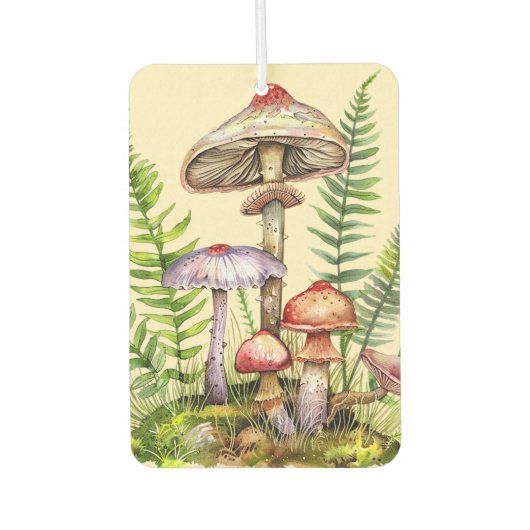 森かわいらしマッシュルームシダ カーエアーフレッシュナー (正面)