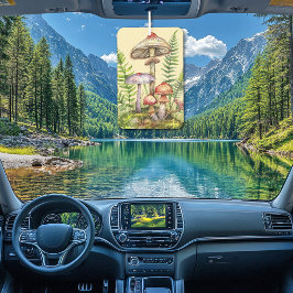 森かわいらしマッシュルームシダ カーエアーフレッシュナー