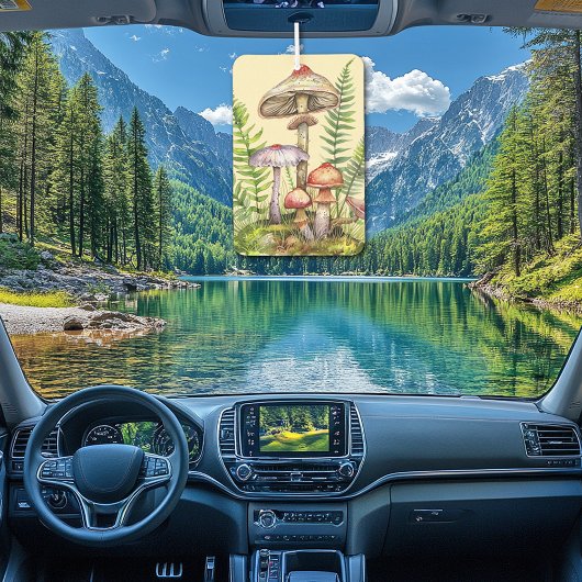 森かわいらしマッシュルームシダ カーエアーフレッシュナー